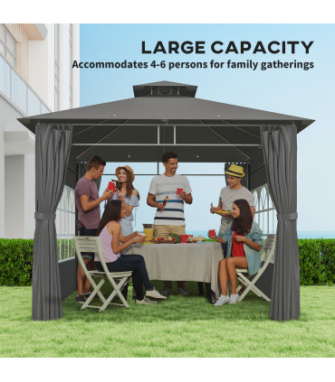 Premium Black Outdoor Canopy - UV Protection & Spacious Design