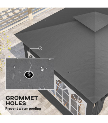 Premium Black Outdoor Canopy - UV Protection & Spacious Design