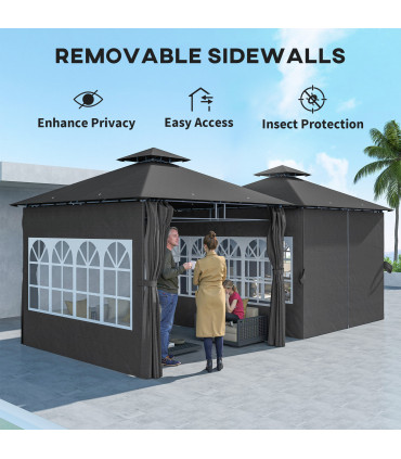 Premium Black Outdoor Canopy - UV Protection & Spacious Design