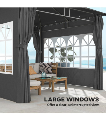 Premium Black Outdoor Canopy - UV Protection & Spacious Design
