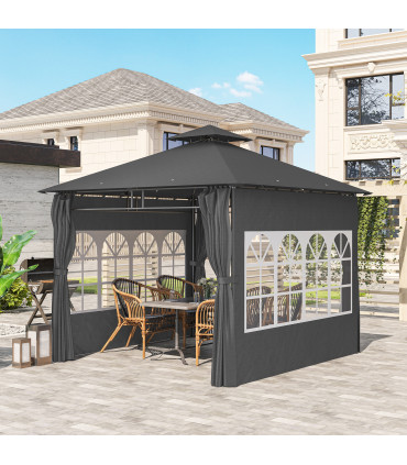 Premium Black Outdoor Canopy - UV Protection & Spacious Design