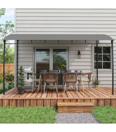 Outsunny 3 x 4m Metal Pergola, Outdoor Gazebo UV-Resistant Sun Shade Shelter