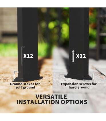 Outsunny 3 x 3(m) Pergola with Retractable Roof & Roller Shade, Khaki