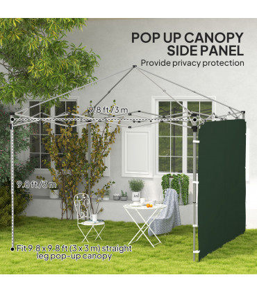 Beige Sidewall Panel for 3x3m Gazebo - Durable Oxford Fabric with Storage