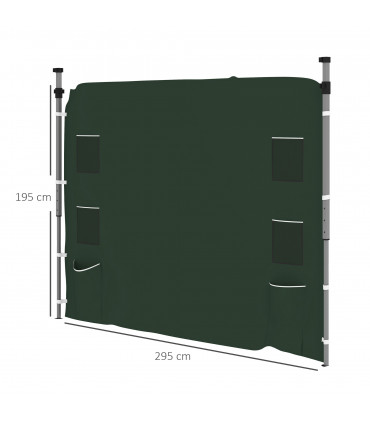 Beige Sidewall Panel for 3x3m Gazebo - Durable Oxford Fabric with Storage