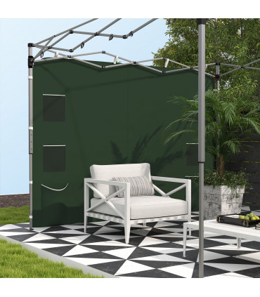 Beige Sidewall Panel for 3x3m Gazebo - Durable Oxford Fabric with Storage