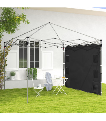 Beige Sidewall Panel for 3x3m Gazebo - Durable Oxford Fabric with Storage