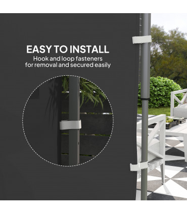 Beige Sidewall Panel for 3x3m Gazebo - Durable Oxford Fabric with Storage