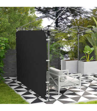 Beige Sidewall Panel for 3x3m Gazebo - Durable Oxford Fabric with Storage