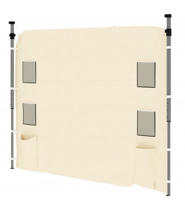 Beige Sidewall Panel for 3x3m Gazebo - Durable Oxford Fabric with Storage