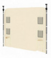 Beige Sidewall Panel for 3x3m Gazebo - Durable Oxford Fabric with Storage