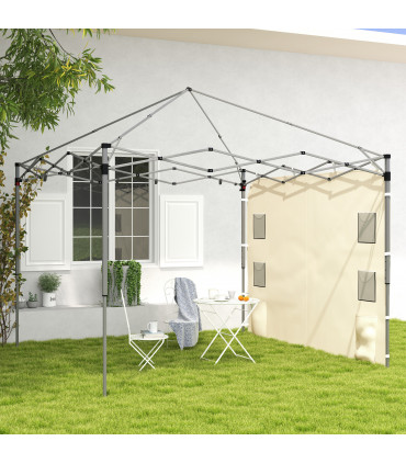 Beige Sidewall Panel for 3x3m Gazebo - Durable Oxford Fabric with Storage