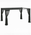 Outsunny 3 x 4m Pergola with Retractable Roof and Netting, Dark Grey