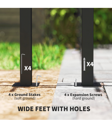 Outsunny 3 x 4m Wall Mounted Pergola with Retractable Roof, Khaki