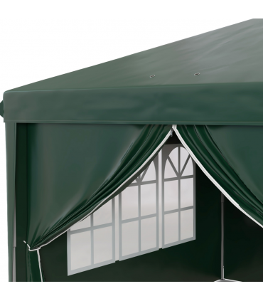 Outsunny 3 x 6m Pop Up Gazebo Party Tent Canopy Marquee with Storage Bag Green