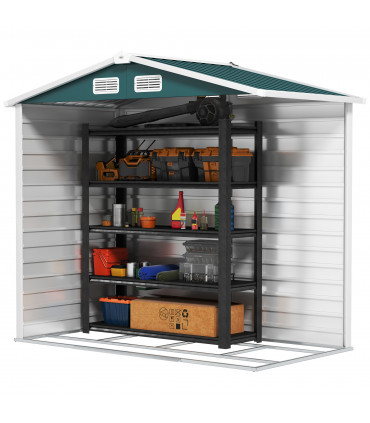 Outsunny 7 x 4ft Upgraded Metal Shed with Lock, Easy to Assemble, Green