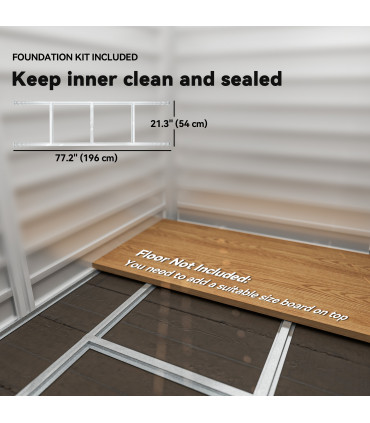 Outsunny 7 x 4ft Upgraded Metal Shed with Lock, Easy to Assemble, Dark Grey