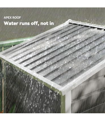 Outsunny 7 x 4ft Upgraded Metal Shed with Lock, Easy to Assemble, Dark Grey