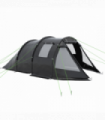 Outsunny 3-4 Persons Tunnel Tent, Two Room Camping Tent w/ Windows, Black