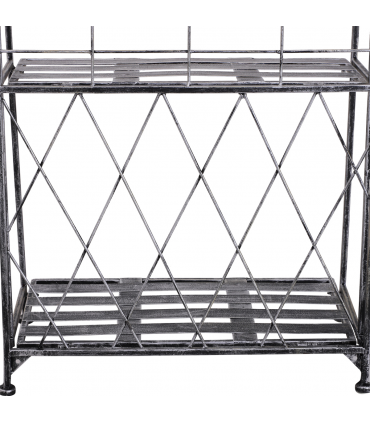 Outsunny 3-Tier Metal Folding Plant Stand Display Rack Bookshelf Unit Outdoor