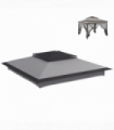 Outsunny 3.25mx3.25m 2-Tier Gazebo Cover Replacement, 30+ UV Protection, Grey