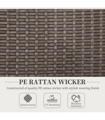 Outsunny Outdoor Folding Rattan Chair, Dining Chair, Brown