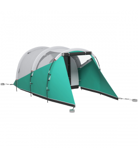 Outsunny 3000mm Waterproof Camping Tent with 2 Rooms for 4-5 Man, Green