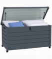 Outsunny 331L Outdoor Storage Box Waterproof with Wheels and Lock