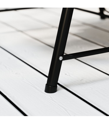 Outsunny Rattan Swing Chair with Stand and Seat Cushion, Light Grey