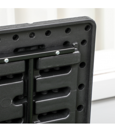 Outsunny 336 Litre Rolling Outdoor Garden Storage Box, Plastic Container, Black