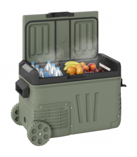 Outsunny 33L Camping Fridge Freezer Dual Zone Car Fridge, DC & AC, -20-20℃