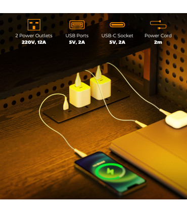 HOMCOM Computer Desk Home Office Desk with Monitor Stand, Black