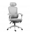 HOMCOM Mesh Ergonomic Office Chair with Lumbar Support, Headrest, Grey