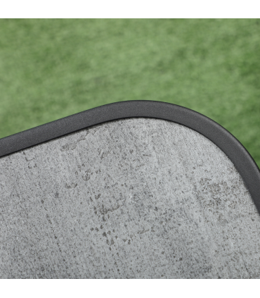 Outsunny 3PCs Bistro Set w/ Breathable Mesh Fabric & PSC Board Top Table, Black