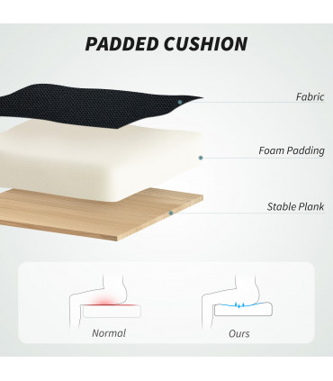 HOMCOM Draughtsman Chair, Mesh Ergonomic Drafting Chair, Black