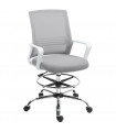 HOMCOM Draughtsman Chair, Mesh Ergonomic Drafting Chair, Grey