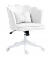 HOMCOM Armless Desk Chair Home Office Chair w/ Wide Seat Tilt Function White