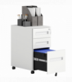 Vinsetto Lockable Mobile Filing Cabinet w/ 3 Drawers 30 x 43.5 x 60 cm White