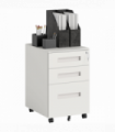 Vinsetto Lockable Mobile Filing Cabinet w/ 3 Drawers 39 x 48 x 60 cm White