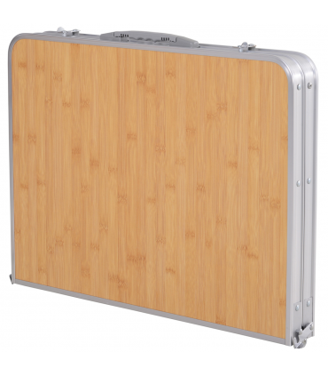 Outsunny 3ft Aluminium Picnic Table w/Side Desktop Outdoor BBQ Party Portable