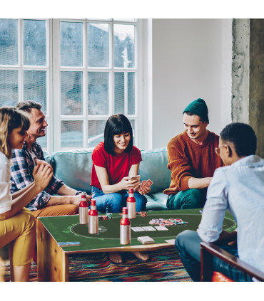 Outsunny 3ft Folding Camping Table with 2 Adjustable Height, Dark Grey