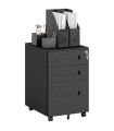 Vinsetto Lockable Mobile Filing Cabinet w/ 3 Drawers 39 x 48 x 60 cm Black