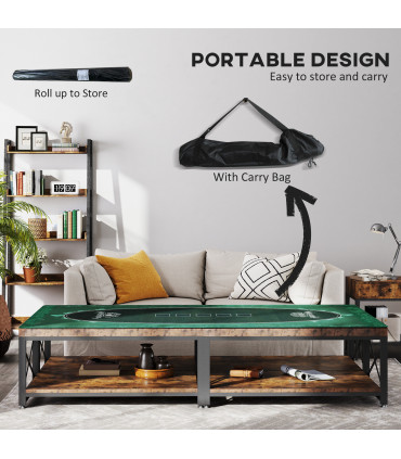 Outsunny 3ft Folding Camping Table with 2 Adjustable Height, White