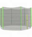 SPORTNOW 8ft Trampoline Net Replacement Safety Net with Zipped Door, Green