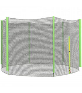SPORTNOW 10ft Trampoline Net Replacement Safety Net with Zipped Door, Green