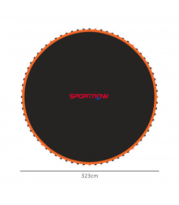SPORTNOW Trampoline Mat with 72 V-Hooks, for 12ft Trampoline, Orange