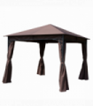 Outsunny 3m x 3m Garden Metal Gazebo Marquee Party Tent Canopy Shelter Pavilion