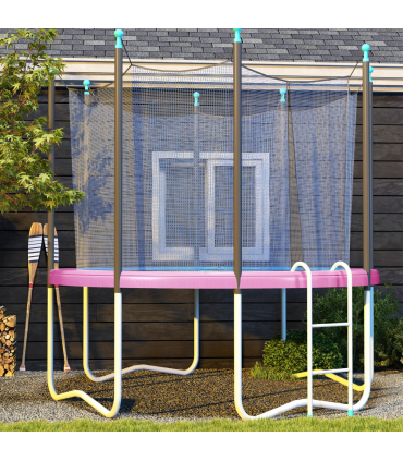 SPORTNOW 12FT Trampoline Pad Spring Cover, Waterproof, Pink