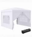 Outsunny 3mx3m Pop Up Gazebo Party Tent Canopy Marquee with Storage Bag White