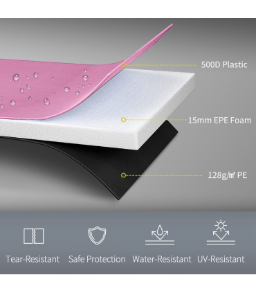 SPORTNOW 12FT Trampoline Pad Spring Cover, Waterproof, Pink